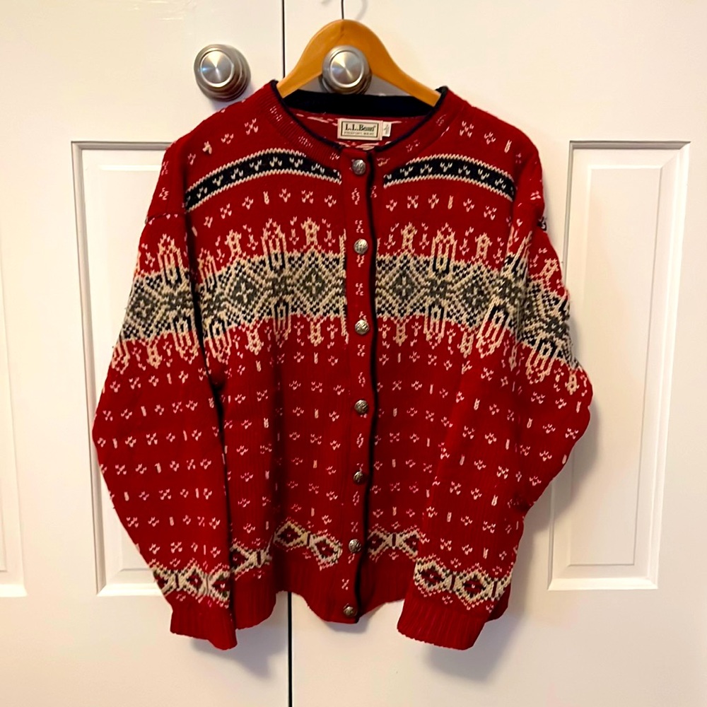 Vintage L L Bean Nordic Wool sweater